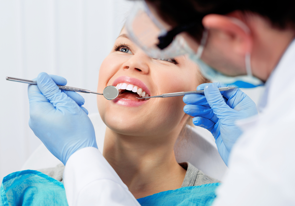 Dental,Cure.,Molar,Treatment.,Young,Female,Patient,Visiting,Dentist,Office.